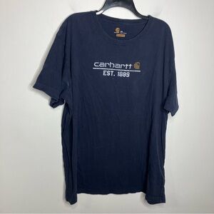 Carhartt relaxed fit t-shirt navy blue casual work trendy men’s size 2XL